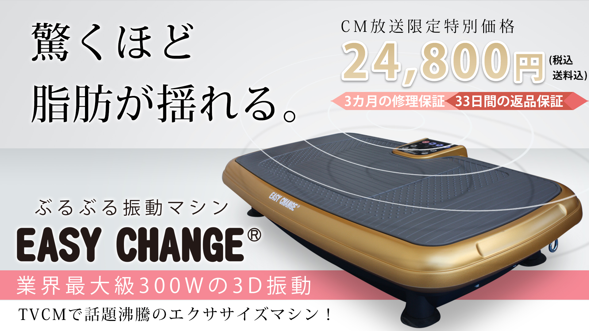 TVCMで話題沸騰！】EASY CHANGE ぶるぶる振動マシン 300W | Santasan